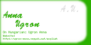 anna ugron business card